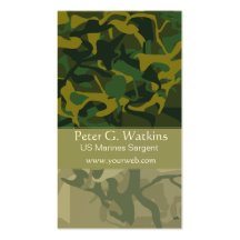 Verde de Environtmentalist del desierto del camufl Tarjetas De Negocios