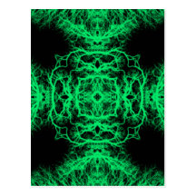 Verde de jade y modelo elegante negro postal