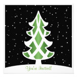 Verde de la cinta del árbol de las invitaciones de comunicados
