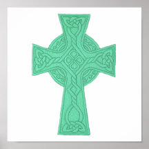Verde de la cruz céltica 3 poster