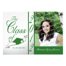 Verde de la graduación 2012/de la clase invitacion personal 