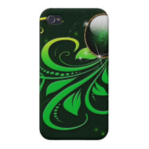 Verde de la joya iPhone 4 funda