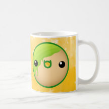 Verde de la taza del buñuelo
