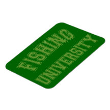 Verde de la universidad de la pesca imán rectangular