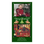 Verde de las Felices Navidad (añada sus fotos y te Tarjeta Con Foto Personalizada