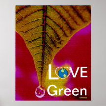 Verde del amor - descenso Poster-Cust. del rasgón 