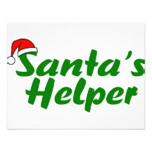 Verde del ayudante de Santas Comunicado Personalizado