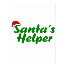 Verde del ayudante de Santas Tarjeta Postal