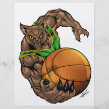 Verde del baloncesto de los linces de los gatos mo tarjeton