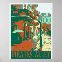 Verde del callejón de los piratas posters