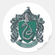Verde del escudo de Slytherin Pegatina