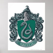 Verde del escudo de Slytherin Posters