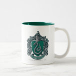 Verde del escudo de Slytherin Tazas De Café