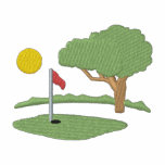Verde del golf con paisaje