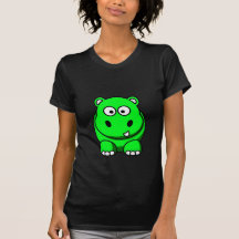 Verde del hipopótamo camisetas