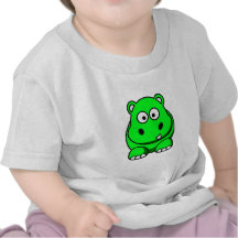 Verde del hipopótamo camisetas