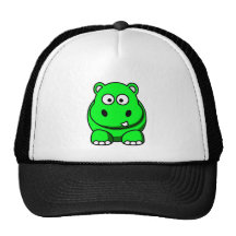 Verde del hipopótamo gorros  