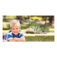 Verde del invierno - tarjeta de la foto del día de tarjetas con fotos personalizadas