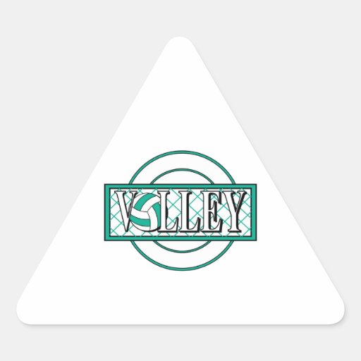 verde del logotipo del voleo calcomania triangulo