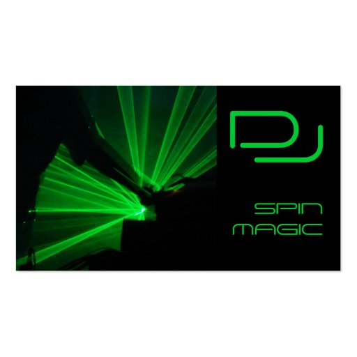 Verde del negro de las tarjetas de visita de DJ