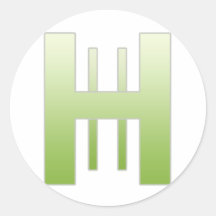 Verde del pegatina de HH