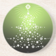 verde del práctico de costa del árbol de navidad d posavasos diseño