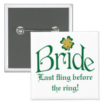 Verde esmeralda, blanco, botón de la novia de los  pin