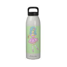 Verde feliz del chica de Pascua Botallas De Agua