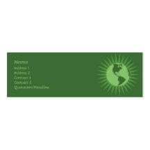 Verde - flaco plantillas de tarjeta de negocio