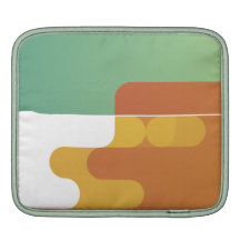 verde geométrico linear del arte retro abstracto c funda para iPads