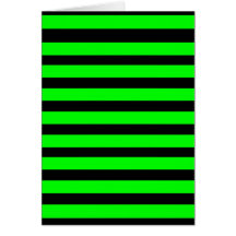 Verde lima de neón brillante y rayas negras tarjeton