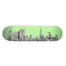 Verde lima de Nueva York Tabla De Patinar