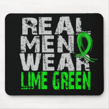 Verde lima real del desgaste de hombres del linfom tapetes de ratón