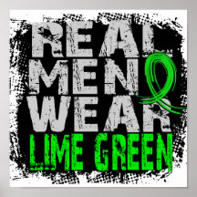 Verde lima real del desgaste de hombres del linfom impresiones
