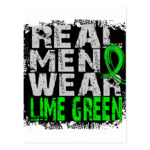 Verde lima real del desgaste de hombres del linfom postales