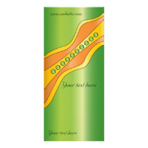 Verde moderno, amarillo y diseño anaranjado lona personalizada