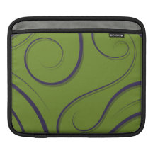 Verde moderno de los remolinos fundas para iPads