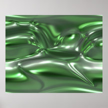 Verde orgánico de la hoja del metal fundido del ar impresiones