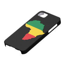 Verde, oro y bandera roja de África iPhone 5 Funda