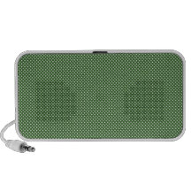 Verde oscuro con los puntos blancos simples altavoces de viaje