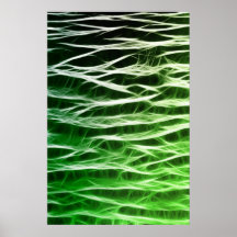 Verde psicodélico del poster de la onda
