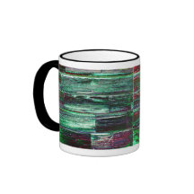 Verde púrpura de la taza del realismo de madera de