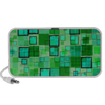 Verde retro con el extracto de la casilla negra PC altavoces