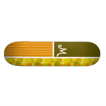 Verde retro y naranja patines personalizados