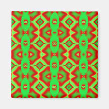 verde rojo salvaje imán de frigorifico