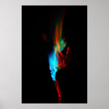 Verde rojo y azul del fuego impresiones