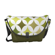 Verde verde oliva retro geométrico moderno bolsas de mensajería