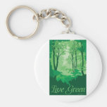 Verde vivo - árbol Hugger Llavero Personalizado