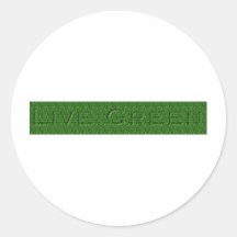 verde vivo etiqueta redonda