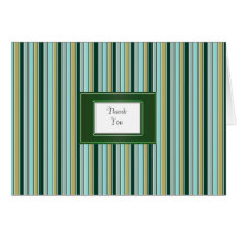 Verde y azul gracias las notas tarjeta